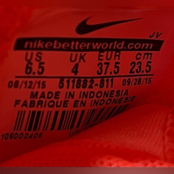 Nike Roshe One Womens Size 6.5 Running Shoes Sneakers Bright Mango 511882-811 - Picture 8 of 8